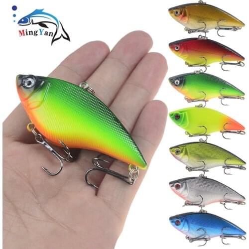 1PCS Hard Fishing Lure 7cm 16g Plastic VIB Hard Artificial Bait Treble Hooks Peche Bass Pike Trolling Pesca Fishing Tackle