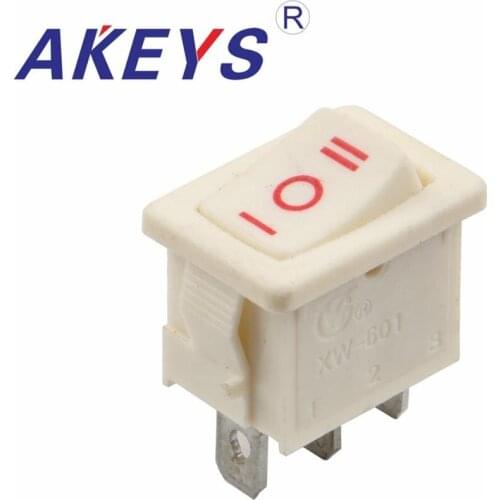 10PCS KCD1-103 3pins White ship type switch Water purifier rocker switch