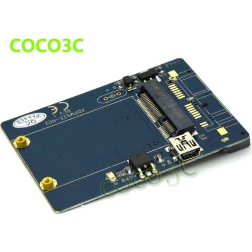 2 in 1 USB 2.0 to mini PCIe slot card for wireless wifi mini PCIe card Test Tool SATA to MSATA SSD adapter