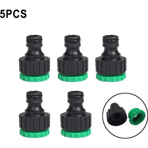 5pcs 1/2 Inch 3/4 Inch Connector Adapter Screw Threaded Water Tap End Connector Garden Hose Pipe Adapter Threaded Tap Connectors