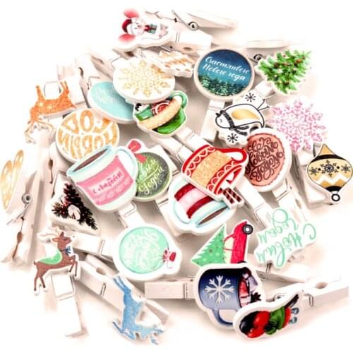 Wood Clothes Pegs Clothespin Clips Office Christmas Wedding Party Decoration Accessories Photo Hanging Pegs DIY 40-50mm 5pcs