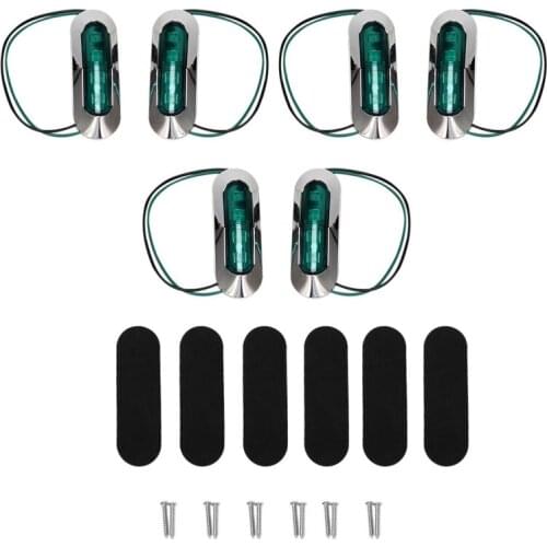 Marine Boat Light Cockpit Decoration Light Boat Navigation Light for Boat Yacht Fishing Pontoon Kayak 12V 24V 6Pcs