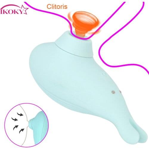 7 Frequency Oral Sex Blue Shark Clitoris Stimulator G Spot Vibrator Nipple Massager Sex Toys for Women Sucking Vibrator