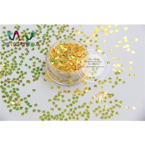 SSX3-1 Sequins Heart shape Magical Bullion Color Love accessory for nail Art or DIY deco