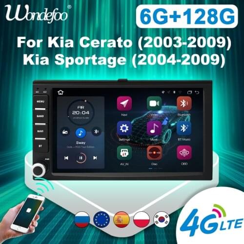 2 din Android 10 Car radio Carplay For Kia CERATO Sportage 2003-2009 Auto audio Multimedia player autoradio 7'' Navigation GPS