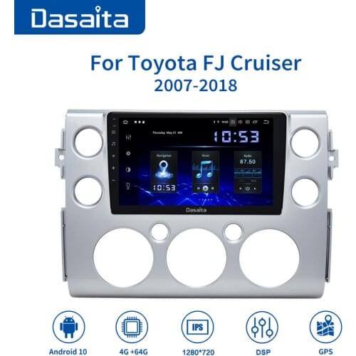 Dasaita Car Android 10.0 Multimedia Player Car Radio Player Stereo for Toyota FJ Cruiser GPS 2007 2010 2011 2012 2015 2016 64G