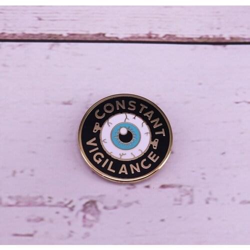 Constant vigilance brooch continually being on watch or guard against threat pin Book Lover Enamel Lapel Pin