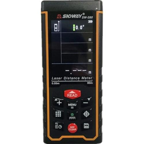 SNDWAY Digital Laser distance meter rangefinder 80m SW-S80 Color display W-camera rechargeable Laser Range Finder