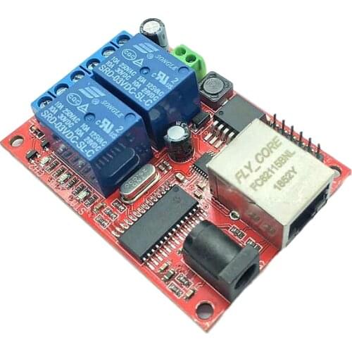 LAN Ethernet 2 Way Relay Board Delay Switch TCP/UDP Controller Module WEB Server l29k