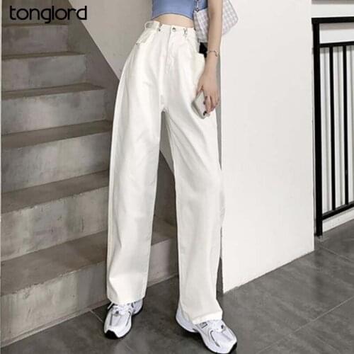 Retro Jeans for Women High Waist Female Tie Dye Package Wide Leg Pants Denim Jeans 2021 Streetwear Women Loose Loose Trousers