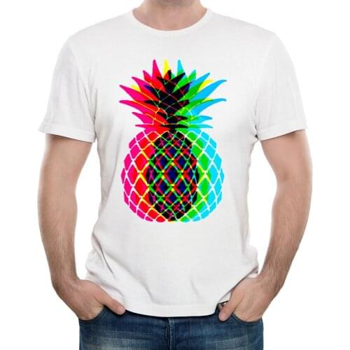 This Super Bright Pineapple Design Is So Fun T-Shirt Men Cute Cartoon T Shirt Summer Fashion Man Tees Boy Cute Tops
