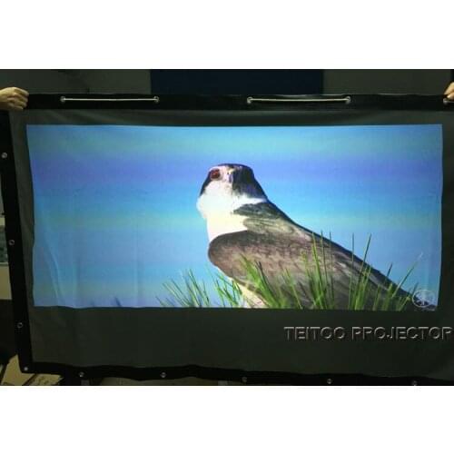 Factory Promotions 84 Inches 4:3 Wall Mounted PVC Material Rear Projector Screen High Quality For HD 3D Home Theater Projector