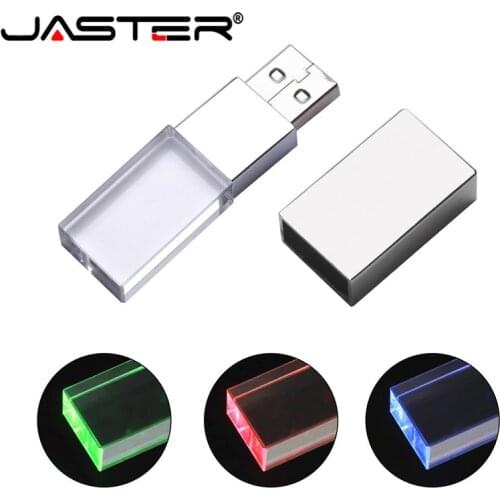 JASTER LOGO customization real capacity Crystal USB flash drive pendrive 8GB 16GB 32GB 64GB 128GB memory stick External Storage
