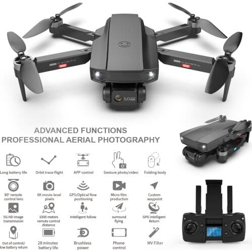 HKNA HJ188 GPS Drone 6K Dual HD Camera Professional Aerial Photography Brushless Motor Foldable Quadcopter RC Distance 1KM