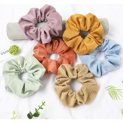Brandy Fashion Velvet Hair Scrunchie Women Girls Elastic Hair Rubber Bands Korean Style Accessories Hair Rope Ponytail Holder