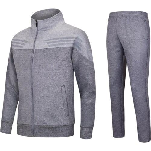 Mens 2020 Spring Running Fitness Sport Suit Soccer Jogging Outdoor Set Sport Clothing Running Set Male Tracksuit Dry Fit