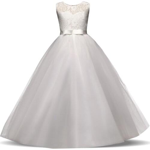 2020 New Kids Girls Wedding Flower Girl Dress Princess Party Pageant Formal Dress Sleeveless Dress 5-14 year Girls Clothing