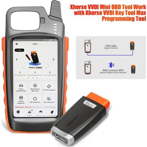 Original Xhorse VVDI Key Tool Max Remote Key Programmer Plus VVDI MINI OBD Tool Generate Support Work With Condor Dolphin XP005