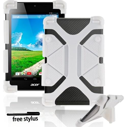 For Acer Iconia One 10 B3-A30/One Tab 10.1 Inch/Tab A700 10.1/One 10 B3-A40 Tablet Silicone Case Shockproof Stand Cover+Stylus
