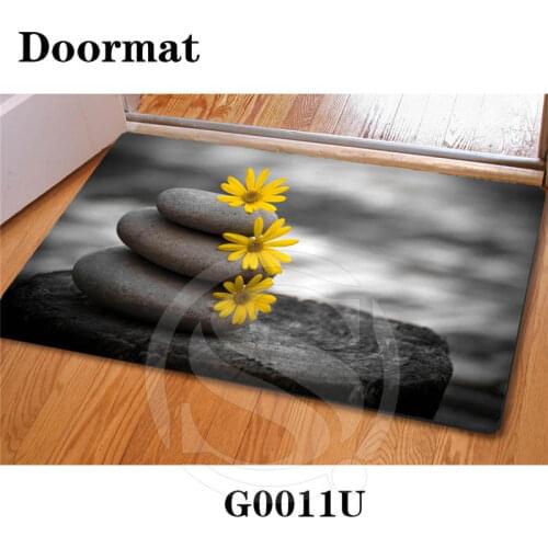 Drop Shipping beautiful stone Zen stone Custom Doormat Home Decor Bedroom Carpet Classic Durable Floor Mat