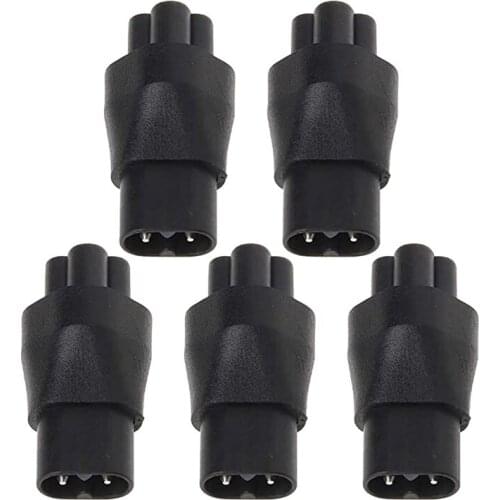 Power Adapter Plug 110V-220V IEC C5 2-Pin to C8 3-Pin Suitable for Laptop Power Supply PC,5PCS