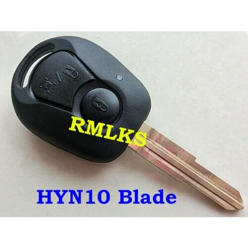 RMLKS 2 Button Remote Key Shell fit for Actyon Kyron Rexton Case Cover Fob Uncut HYN10 Blade