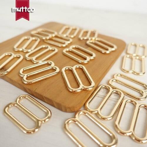 DIY dog collar for 25mm Webbing golden Metal Slider Adjustable Buckles Loops DIY Straps Bags Belts Accessories BZK-008