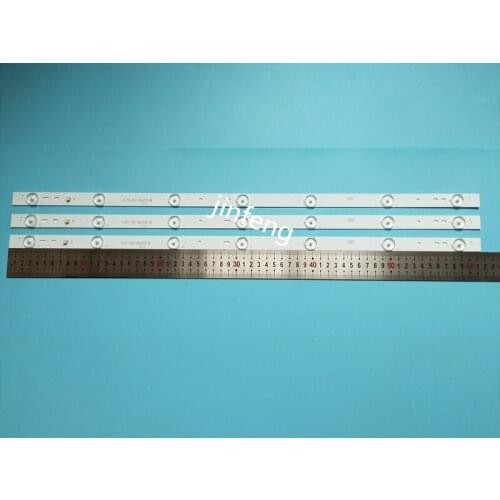 3pcs/lot 32'' 615mm*18mm 7leds LED Backlight Lamps Strips Aluminum plate w/ Optical Lens Fliter for TV Monitor Panel New
