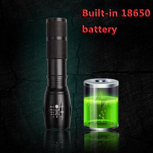 Z20 XML L2 T6 led Flashlight Tactical Torch Zoomable Rechargeable flashlight USB Charger Lamp camping Light Built-in battery