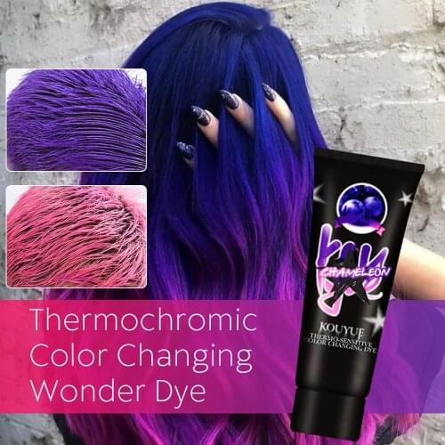 Unisex Thermochromic Color Changing Hair Dye Hairdressing Cream Coloring Tool for Home Salon
