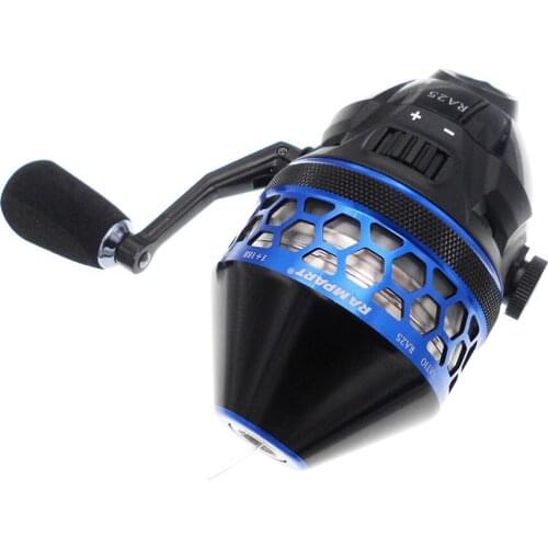 1+1BB Lure Shooting Slingshot Fishing Spincast Spinning Reel Right/Left Handed Gear Ratio 4.1:1