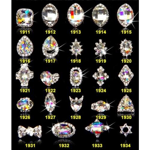 10pcs Shiny Rhinestone luminescent Cutting surface for 1911-1934 Non Hotfix Glass Rhinestones Crystal Flatback Diamond around