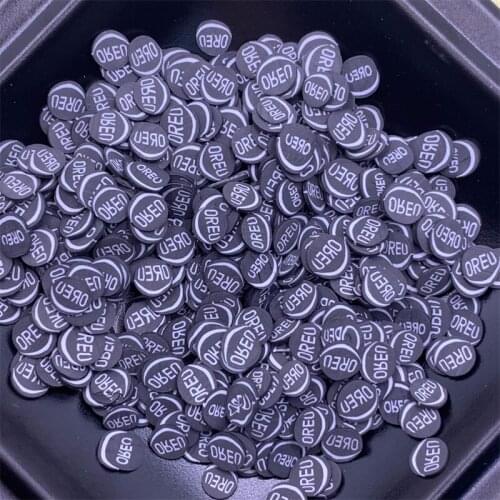 100g MM Bean Chocolate Biscuit Slices Polymer Hot Clay Sprinkles for Crafts DIY Nail Art Decoration Slime Filling Accessories