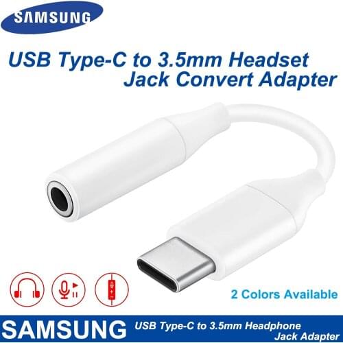 100% Samsung USB Type C Male To 3.5mm Earphone AUX Audio Cable USB C to 3.5 Adapter Converter For Galaxy A60 A6S A80 Note 10 Pro