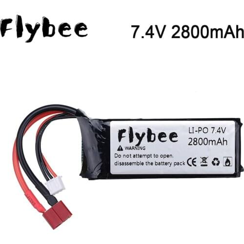 2PCS RC Lipo Battery 2s 7.4V 2800mAh For Wltoys 144001 12428 12423 RC Car for feiyue 03 Q39 Upgrade parts Battery Spare Parts
