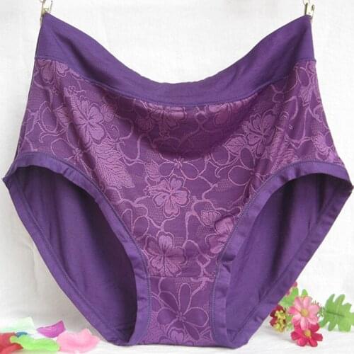 2Pcs/lot Womens briefs lingeries Plus size 6XL underwear sexy lace flower women panties