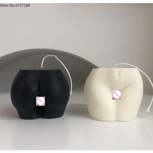 3D Hip Candle Mold Plump Ass Torso Candle Silicone Molds buttock Scented Candle Women Chest Mold
