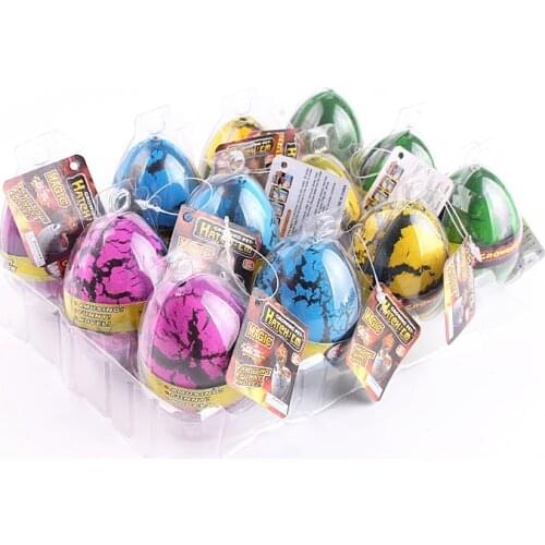 4pcs/lot Dinosaur Eggs Hatch in Water Novelty Toys Dinosaur Egg Growing in the dark Pet Watercolor Cracks Grow Egg Kids Gift Fun