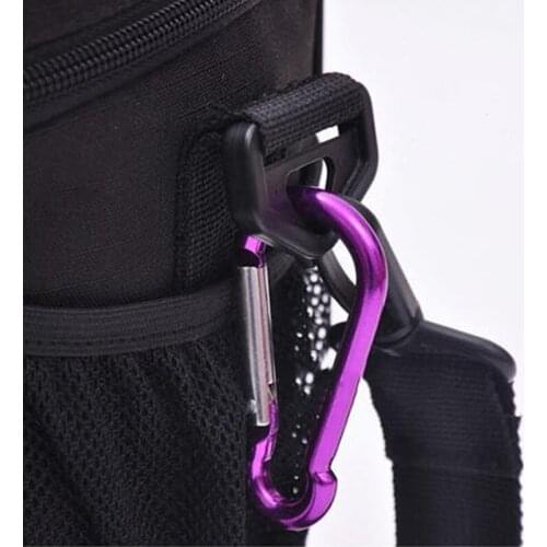 5pcs Aluminum snap hook carabiner hanger Safety Buckle With Lock Hanging Key Holder Camping Hiking Outdoor tools Travel Kit