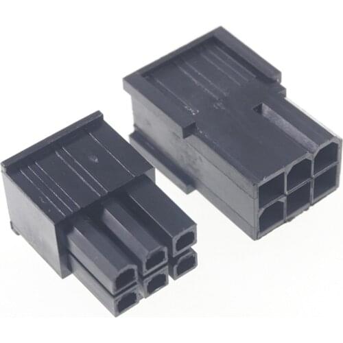 50 Sets 5557 6 Position 6 Pin 4.20 mm Receptacle Housing + Plug Housing PCI-E PCIe GPU Graphics Card Video Card Power Connector