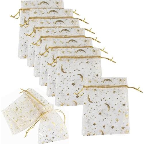 50pcs Eid Paper Candy bag moon Ramadan Decoration Eid Mubarak Gift Box Kareem Party Decor Islamic EID Muslim 7x9cm