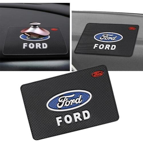 Car Emblem Non-Slip Mat Auto Dashboard Gel Sticky Pad For Ford Focus Fiesta Ranger S MAX Kuga Mondeo Everest Edge Mustang Fusion