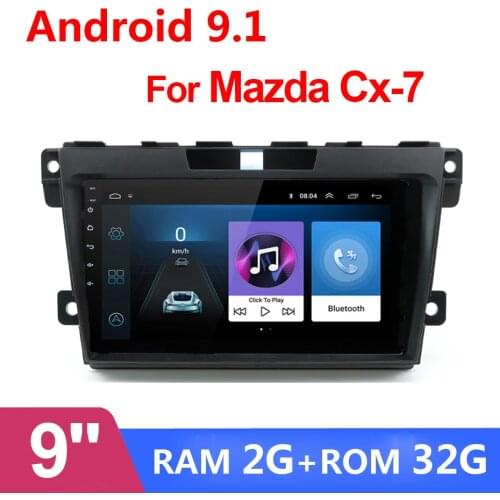 9" Android 9.1 Car GPS Navigation Radio 2 DIN Multimedia Player For 2008 2009 2010 2011-2014 2015 MAZDA CX-7 cx7 cx 7 2G 32G