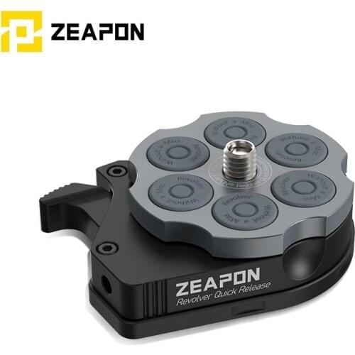 ZEAPON Al-H1 Revolver QUICK RELEASE plate Base Plate Clamp Tripod Screw Mount fast loading for DSLR Camera Slider Rail Camcorder