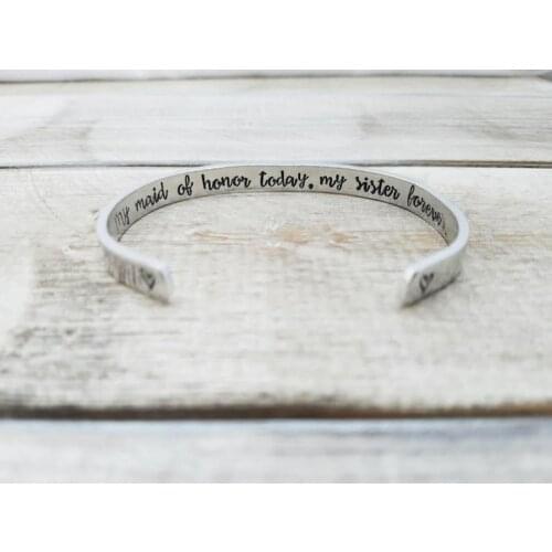 Maid of Honor Bracelet MOH Gift Bridesmaid Bracelets Wedding Party Gift Maid Of Honor Toda Jewelry YLQ7292