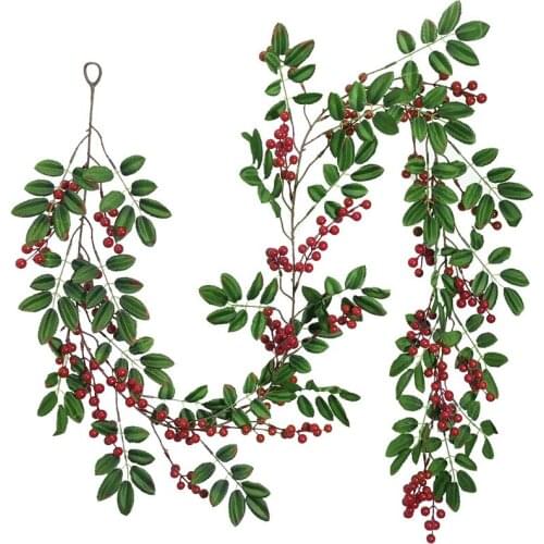 2M Artificial Christmas Simulation Fruit Rattan Plants for Holiday Party Decor Wedding Decorations Tree Fake Ornament Exhibition