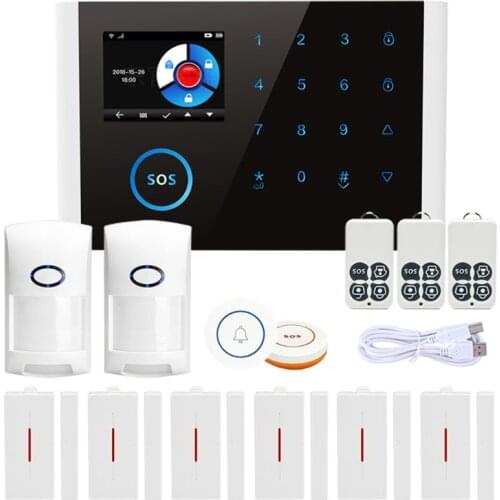 14 Piece Kit APP Control Wireless Home Security GSM Alarm System WIFI GPRS DIY Home Burglar Security ring Alarm System Motion