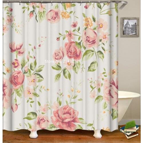 Beautiful Flower Dandelion Design Shower Curtain Waterproof and Mildewproof Hook Washable Bathroom Decoration Color Print
