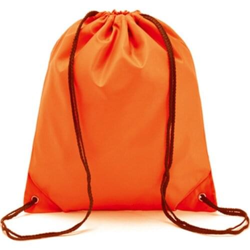 Hot Selling Drawstring Backpack Storage Bag Solid Color Portable for School Sport Travel Shoes Cycling -B5