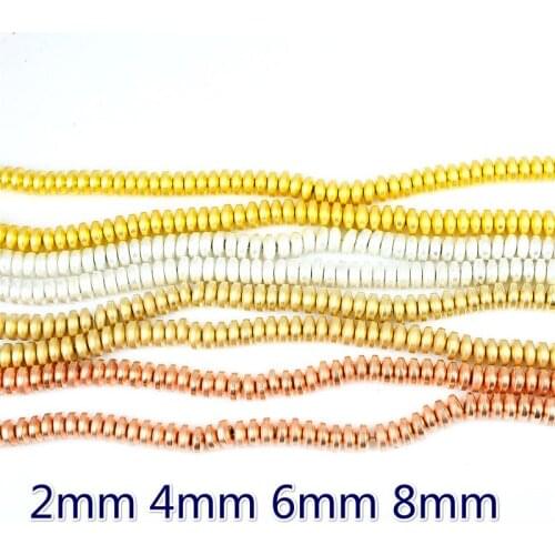 Magnet Natural Obsidian Beads Vacuum Plating Beaded Hematite Beads DIY Making Bracelet Necklace Accessories